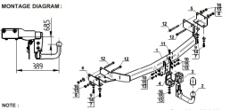 Detachable Swan Neck Tow Bar For KIA Sorento (2009-2012) K-017