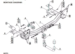 Detachable Swan Neck Tow Bar For LAND ROVER Range Rover (L322) (Vogue) 2002-2012 L-111