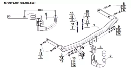 Detachable Swan Neck Tow Bar For MAZDA 5 (CR&CW) (2005-2015) M-029