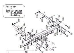 Detachable Swan Neck Tow Bar For MERCEDES GLE (C292) Coupe (2015-19) M-154