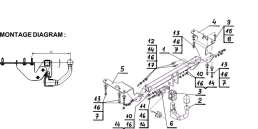 Detachable Swan Neck Tow Bar For TOYOTA Corolla Saloon E15 (2007-2010) T-097
