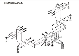 Flange Neck Tow Bar For MERCEDES Sprinter II 3,5T 2006-2018 V-033
