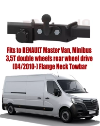 Flange Neck Tow Bar For RENAULT Master  (Van, Minibus 3,5T double wheels rear wheel drive with step) (2010-23) R-062