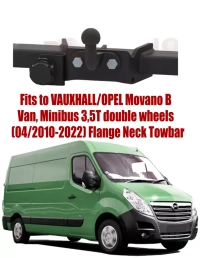 Flange Neck Tow Bar For VAUXHALL/OPEL Movano B (Van, Minibus 3,5T double wheels rear wheel drive with step) (2010-2022) R-062
