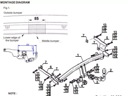 Detachable Tow Bar For MAZDA 3 BM Hatchback (2013-2019) M-039