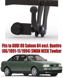 Swan Neck Tow Bar For AUDI 80 Saloon B4 (excl. Quattro) (1991-1994) A-052