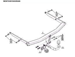 Swan Neck Tow Bar For MAZDA 3 Saloon (BL) (2009-2013) M-015