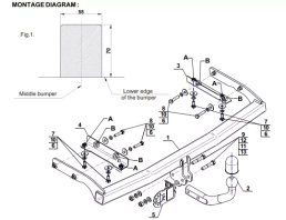 Swan Neck Tow Bar For NISSAN Note (2006-2013) N-065