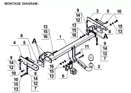 Swan Neck Tow Bar For SUBARU Forester (SH) (2008-2013) S-364