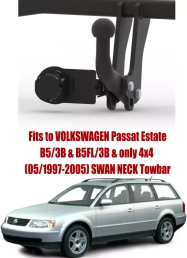 Swan Neck Tow Bar For VW Passat Estate (only 4x4) (B5/3B & B5FL/3B) (1997-2005) V-145