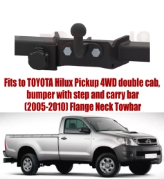 Flange Neck Tow Bar For TOYOTA Hilux Pickup (4WD) double cab, bumper with step and carry bar (2005-2010) T-148
