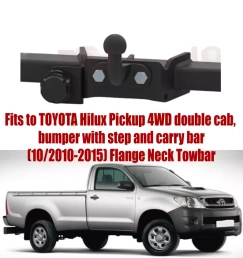 Flange Neck Tow Bar For TOYOTA Hilux Pickup (4WD) double cab, bumper with step and carry bar (2010-2015) T-150