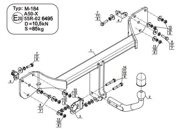 Tow bar M-184 (1)