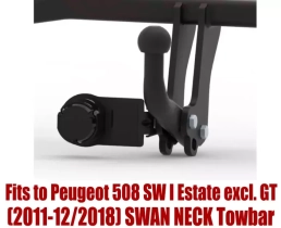 Swan Neck Tow Bar For Peugeot 508 I ESTATE/SW (excl. GT) (2011-2018) P-048