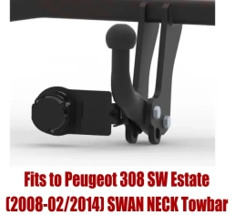 Swan Neck Tow Bar For PEUGEOT 308 SW Estate (2008-2014) P-052