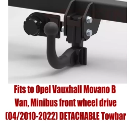 Detachable Swan Neck Tow Bar For VAUXHALL Movano B Van (2010-2022) R-061