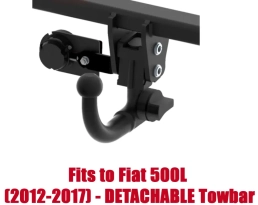 Detachable Swan Neck Tow Bar For FIAT 500L Hatchback (2012-17) F-046