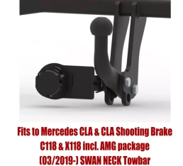 Swan Neck Tow Bar For MERCEDES CLA/CLA  Shooting Brake (X118/C118)  (incl. AMG package) (2019-) M-168