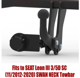 Swan Neck Tow Bar For SEAT Leon III 3/5D SC (2012-2020) V-062