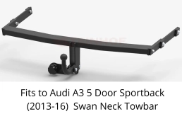 Swan Neck Tow Bar For Audi A3 8V 3D & 5D Hatchback (2012-2019) V-062