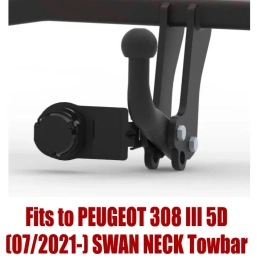 Swan Neck Tow Bar For PEUGEOT 308 III Hatchback 5D (2021-) O-168