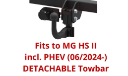 Detachable Swan Neck Tow Bar For MG HS II incl PHEV (2024-) M-268