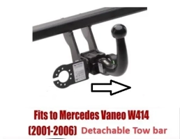 Detachable Horizontal Swan Neck Towbar For MERCEDES Vaneo (W414) (2001-2006) M-234