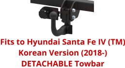 Detachable Tow Bar For Hyundai Santa Fe IV TM KOREAN version (2018-) H-275