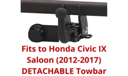 DETACHABLE Tow Bar For HONDA Civic IX Saloon (2012-2017) H-062