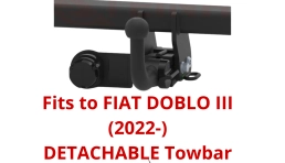 Detachable Swan Neck Tow Bar For Fiat Doblo III 4403mm (2022-) C-024