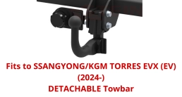 Detachable Swan Neck Tow Bar For SSANGYONG KGM TORRES EVX EV (2024-) S-498