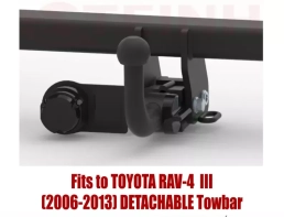 Detachable Tow Bar For TOYOTA RAV-4 III with spare wheel on the door (2006-2013) T-189
