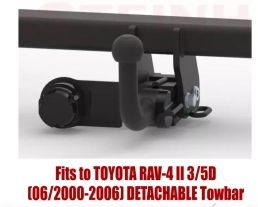 Detachable Tow Bar For TOYOTA RAV-4 II 3/5D (Not suitable for mounting the bicycle carrier) (2000-2006) T-187