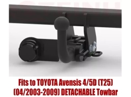 Detachable Tow Bar For TOYOTA Avensis 4/5D (T25) (2003-2009) T-105
