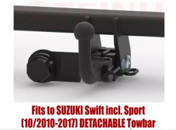 Detachable Tow Bar For SUZUKI Swift incl. Sport (2010-2017) S-386