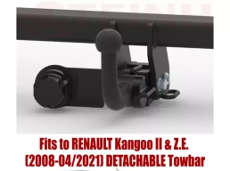 Detachable Tow Bar For RENAULT Kangoo II & Z.E. ( Express /  Rapid) (incl. Compact) (incl. Maxi) (2008-2021) R-074