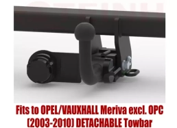 Detachable Tow Bar For OPEL/VAUXHALL Meriva (excl. OPC) (2003-2010) 