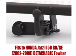 Detachable Tow Bar For HONDA Jazz II 5D GD/GE (2002-2008) H-068