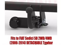 Detachable Tow Bar For FIAT Sedici 5D 2WD/4WD (2006-2014) F-144