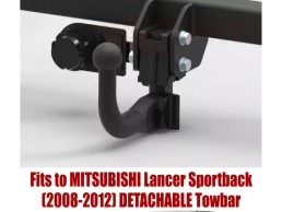 Detachable Tow Bar For MITSUBISHI Lancer Sportback 2008-2012 M-343