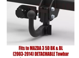 Detachable Tow Bar For MAZDA 3 5D BK & BL (2003-2014) M-020