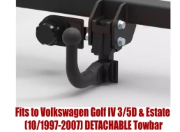 Detachable Tow Bar For VW Golf IV Estate (excl. 4x4) 1999-2007 V-060/1