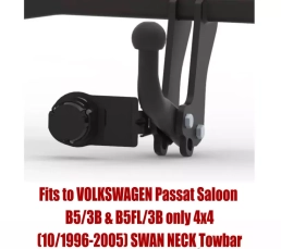 Swan Neck Tow Bar For VW Passat Saloon (only 4x4) (B5/3B & B5FL/3B) (1996-2005) V-145