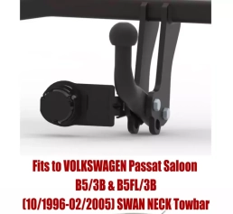 Swan Neck Tow Bar For VW Passat Saloon (B5/3B & B5FL/3B) (1996-2005) V-115