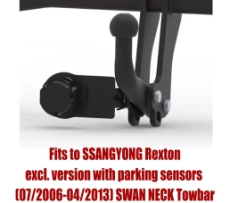 Swan Neck Tow Bar For SSANGYONG Rexton (excl. version with parking sensors) (2006-2013) S-460