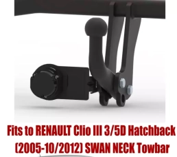 Swan Neck Tow Bar For RENAULT Clio III 3/5D Hatchback (2005-2012) R-022