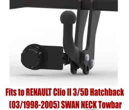 Swan Neck Tow Bar For RENAULT Clio II 3/5D Hatchback (1998-2005) R-020