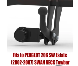 Swan Neck Tow Bar For PEUGEOT 206 SW Estate (2002-2007) P-017