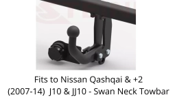 Swan Neck Tow Bar For NISSAN QASHQAI J10 OR +2 JJ10 (2008-14) N-094