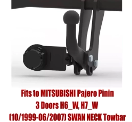 Swan Neck Tow Bar For MITSUBISHI Pajero Pinin 3D H6_W, H7_W (1999-2007) M-359